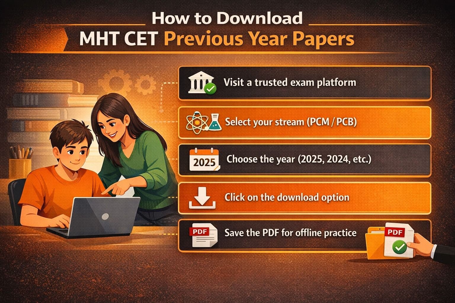 How to Download MHT CET Previous Year Papers
