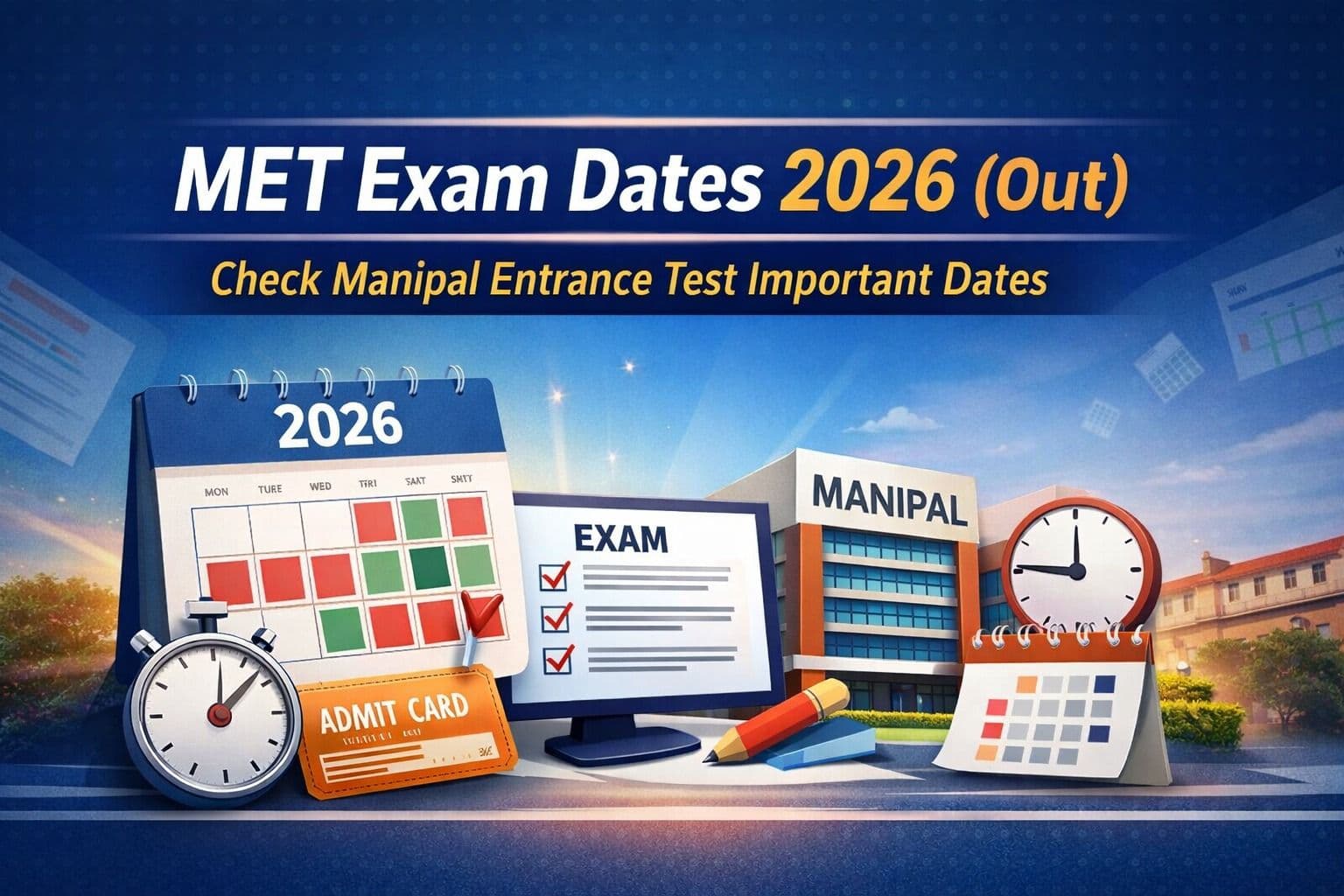 MET Exam Dates 2026 – Complete Schedule, Registration & Result Timeline