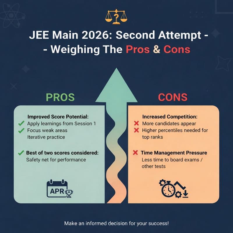 Jee Main 2026 second Attempt pros and cons