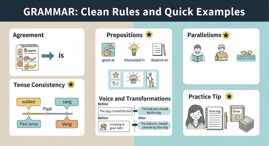 BITSAT English Grammar: Clean Rules and Quick Examples