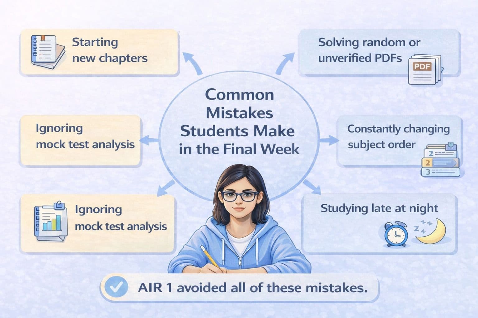 common mistakes students make in the final week
