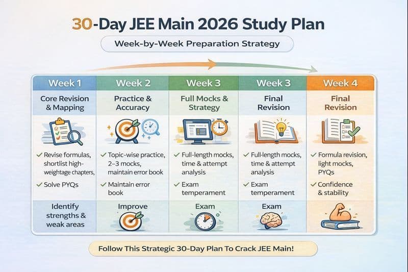 30 - day JEE Main 2026 study plan