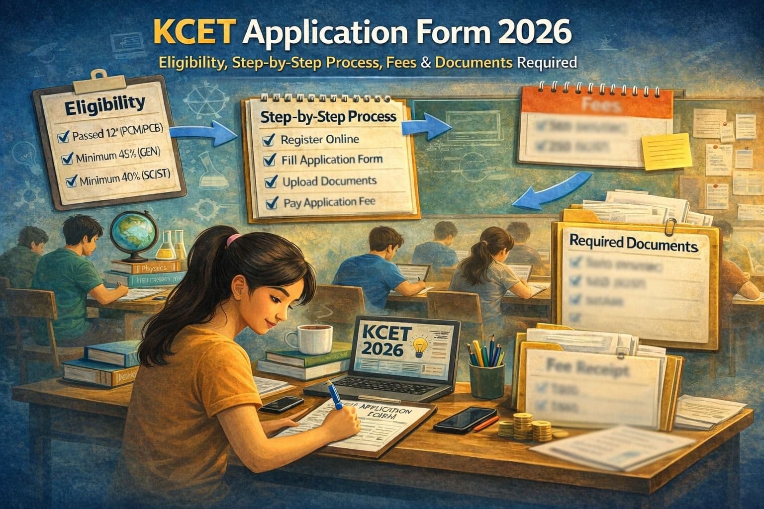 KCET Application Form 2026: Eligibility, Step-by-Step Process, Fees & Documents Required