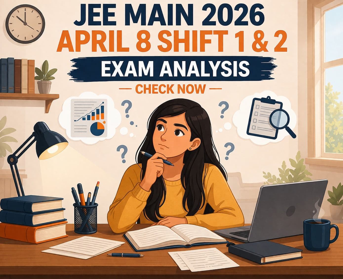 JEE Main 2026 April 8 Shift 1 & 2 Exam Analysis (Out) – Difficulty, Questions, Weightage