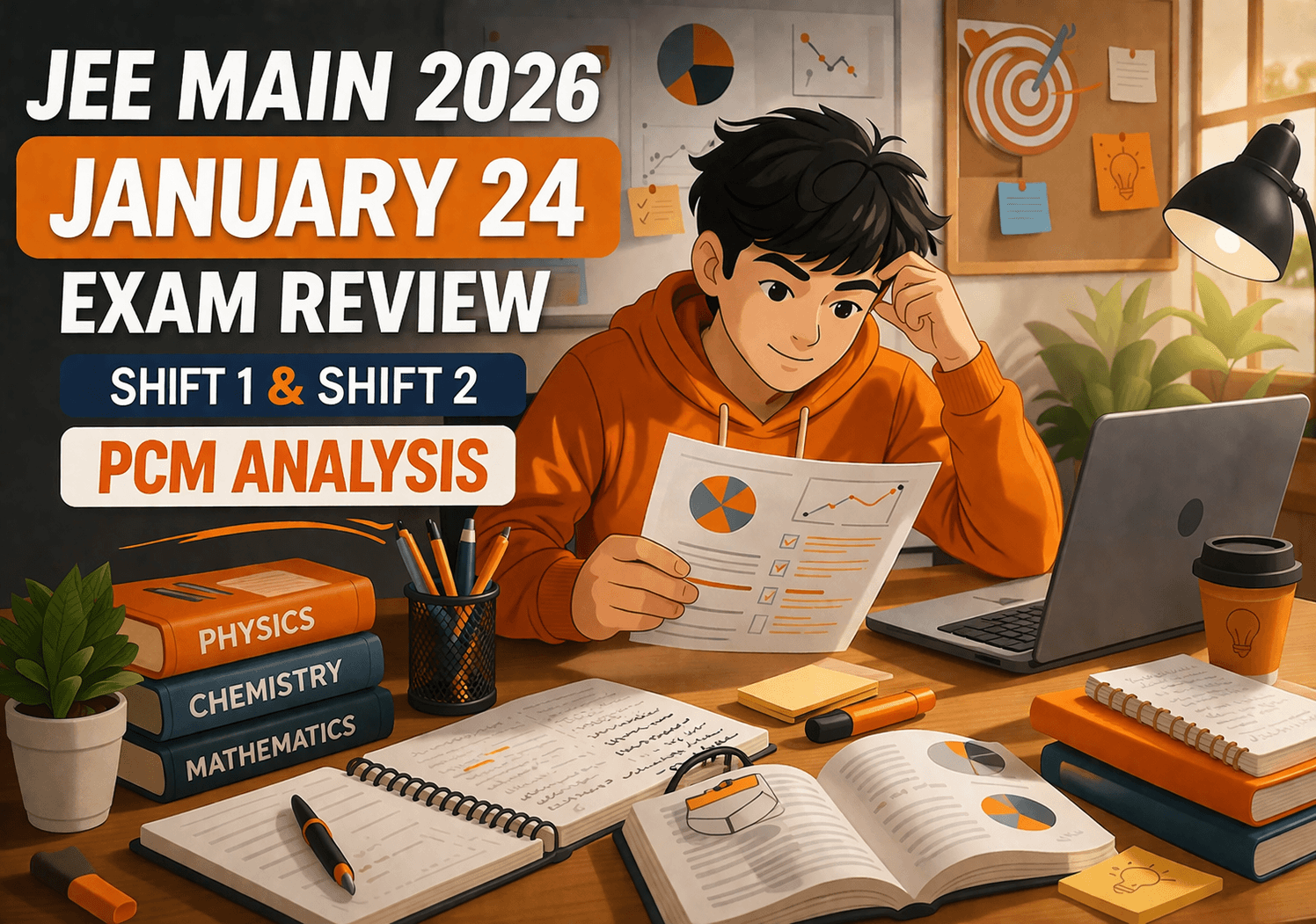 JEE Main 2026 January 24 Exam Review: Shift 1 & Shift 2 PCM Analysis, Chapter-Wise Weightage