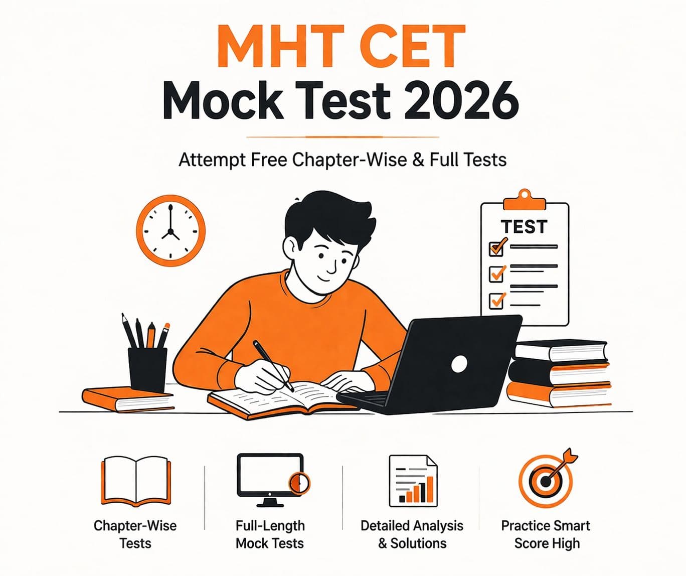 MHT CET Mock Test 2026 – Attempt Free Chapter-Wise & Full Tests