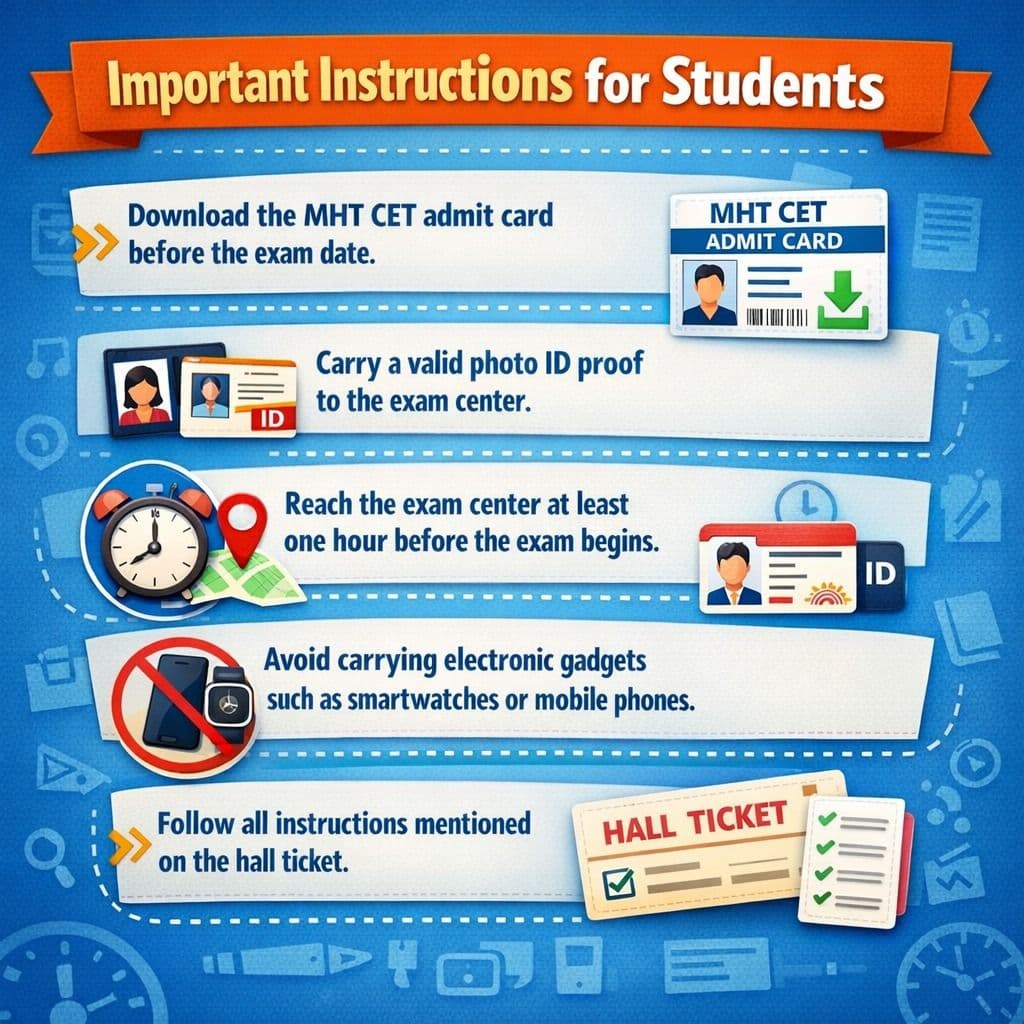 Important instructions for students