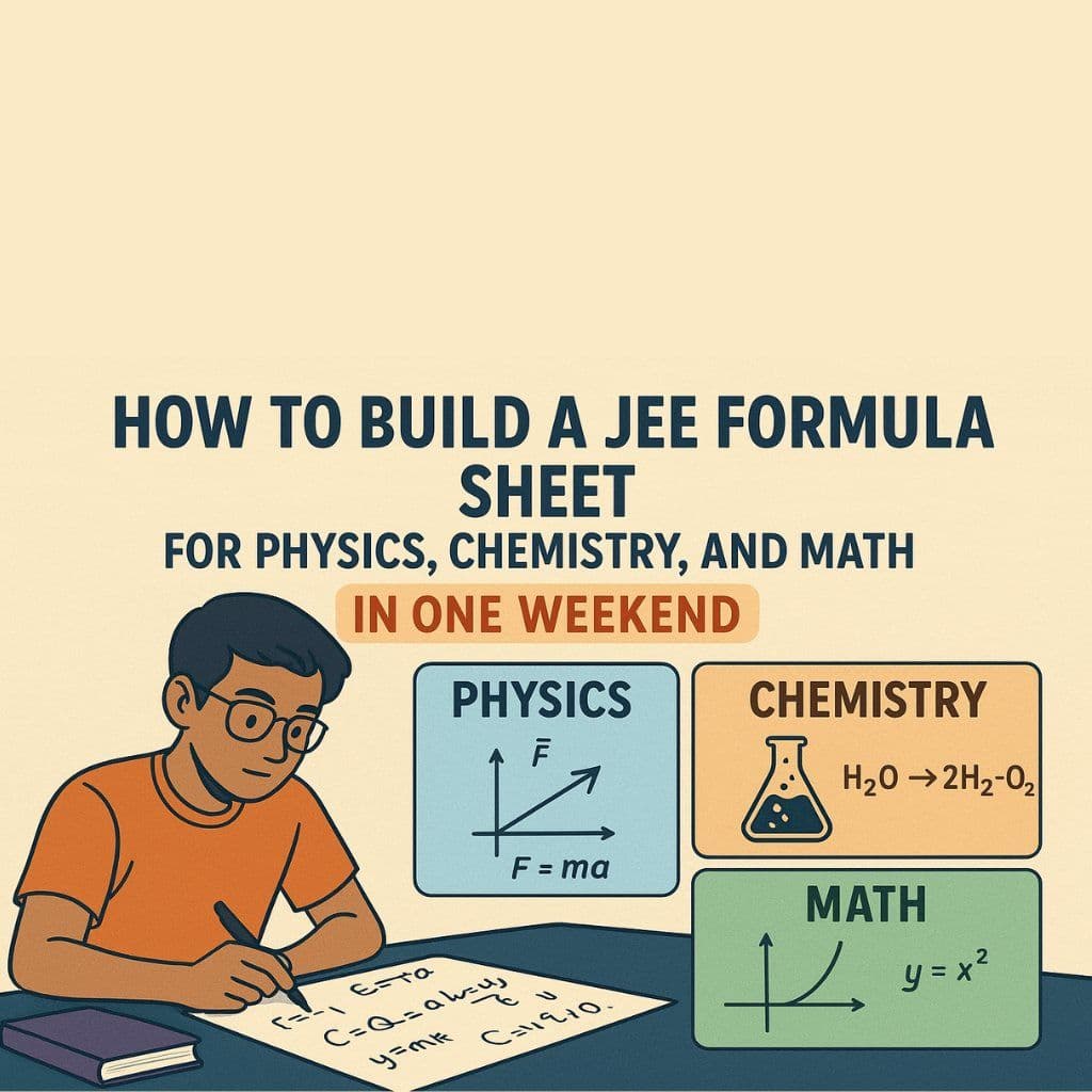 How to Build a JEE Formula Sheet for Physics, Chemistry, and Math in One Weekend