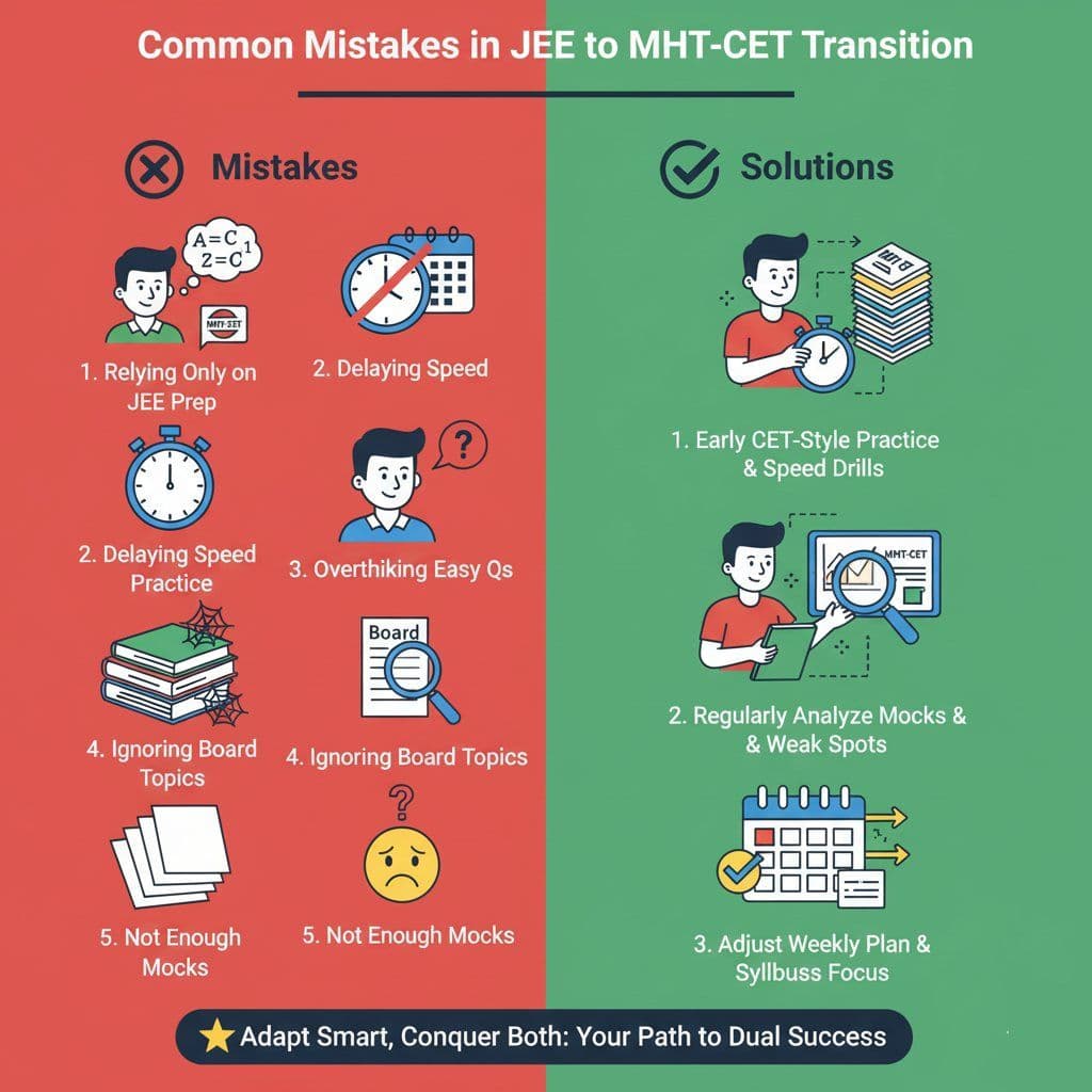 Common Mistakes Students Make in the Transition From JEE to MHT-CET