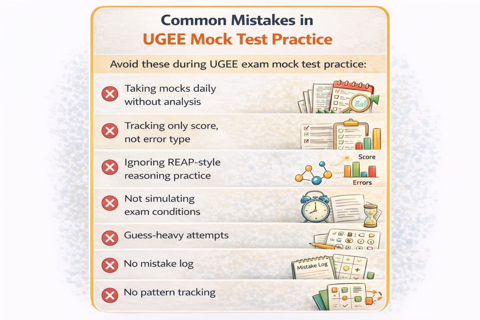 Common mistakes in Ugee Mock test practice