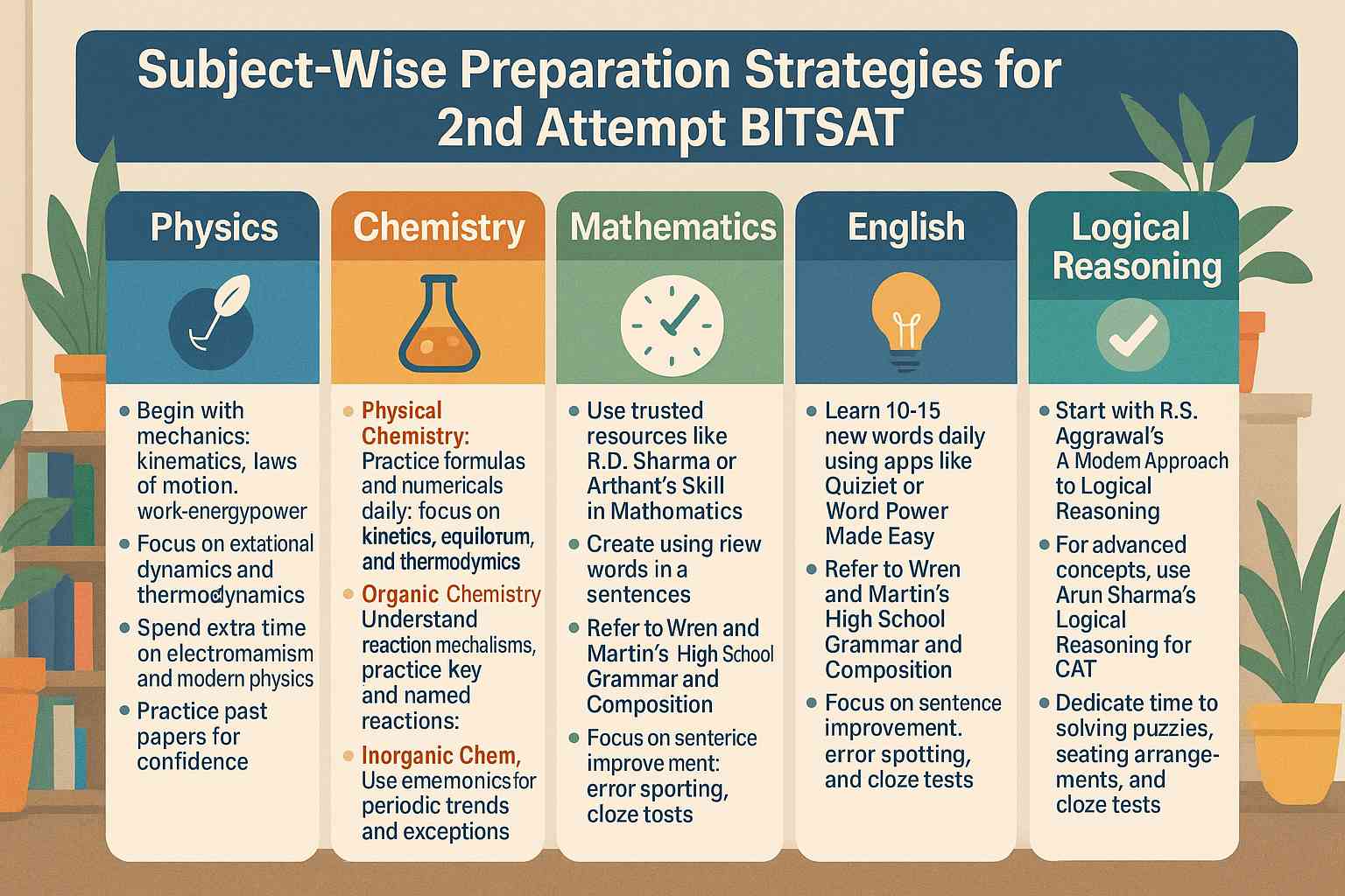 Subject Wise Preparation Strategies to Crack BITSAT Second in Attempt