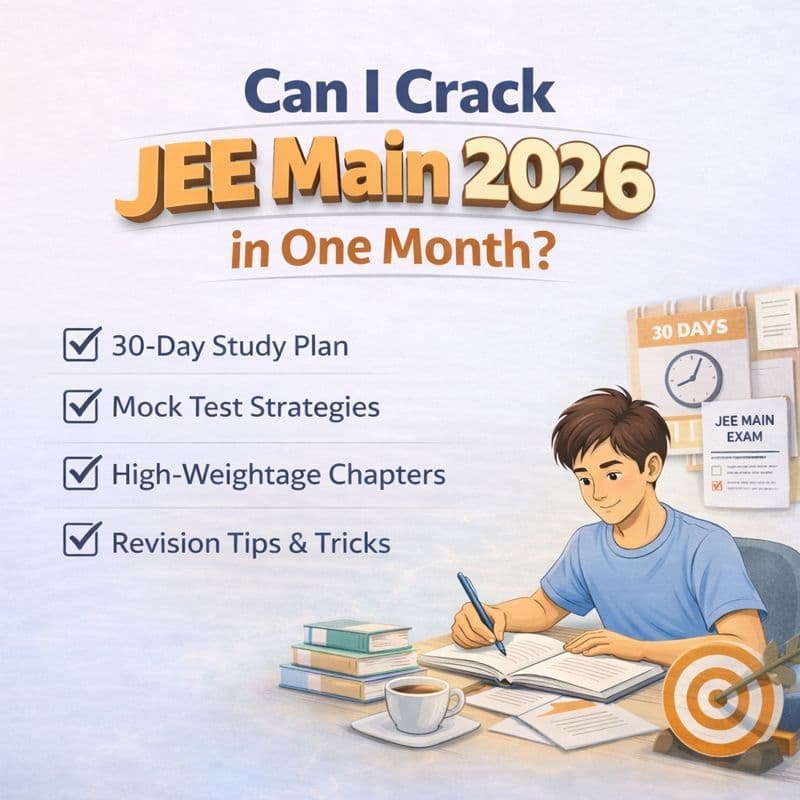 Can I Crack JEE Main 2026 in One Month? Practical Tips & Study Plan