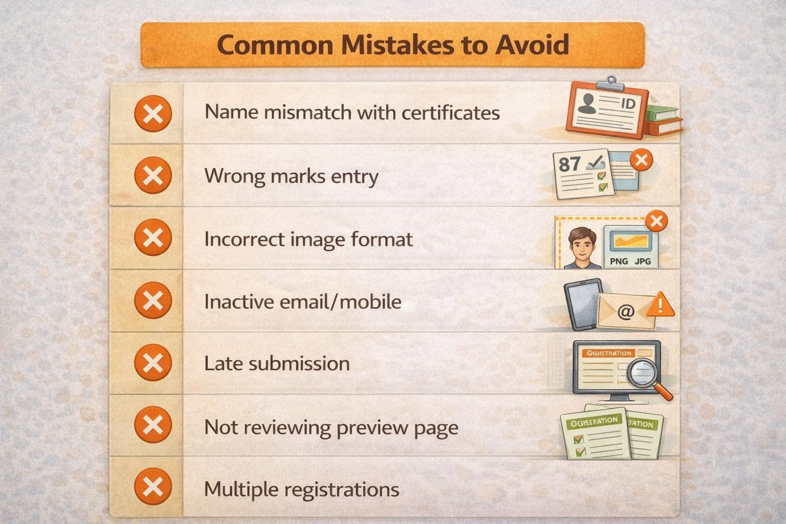 Common mistakes to avoid