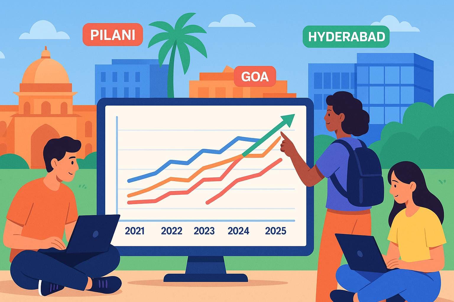 BITSAT Cut-Off Scores Comparison (2020-2025)