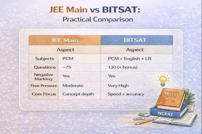 JEE main vs BITSAT Practical Comparison