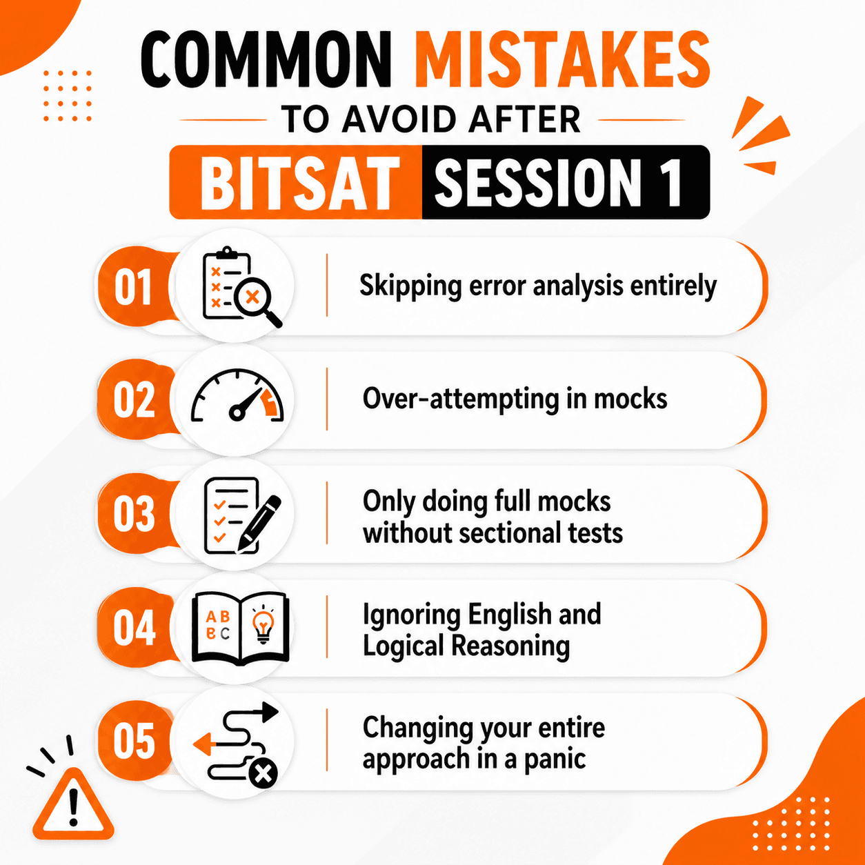 Common Mistakes to Avoid After BITSAT Session 1