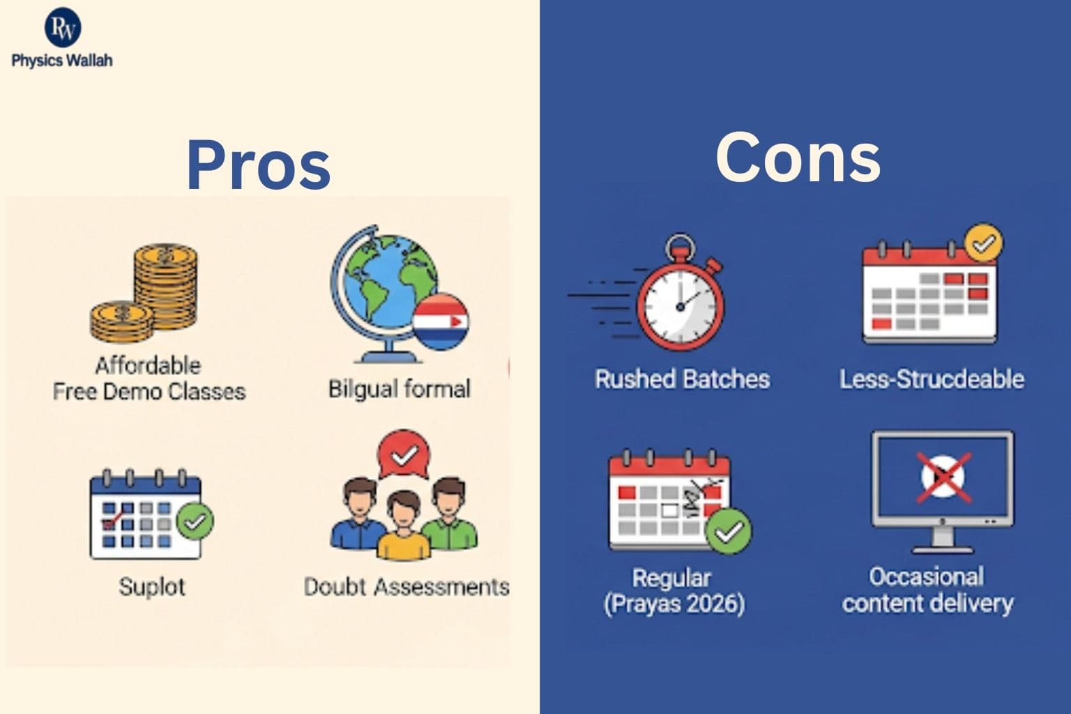 Physics Wallah JEE Main & Advanced Pros and Cons
